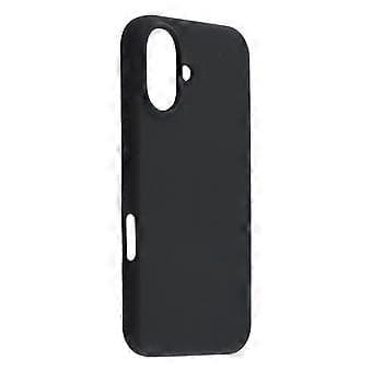 Kompatibelt deksel til iPhone 16, solid silikon, støtsikkert bakdeksel (svart)