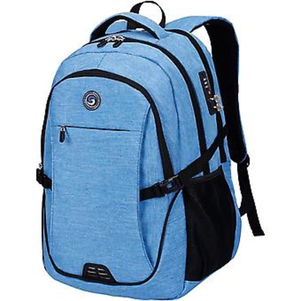 Tyverisikker Laptop Ryggsekk Reise Ryggsekker Med USB Ladeport For Kvinner Menn College Ryggsekk Datamaskinveske Passer 17 Tommers Laptop