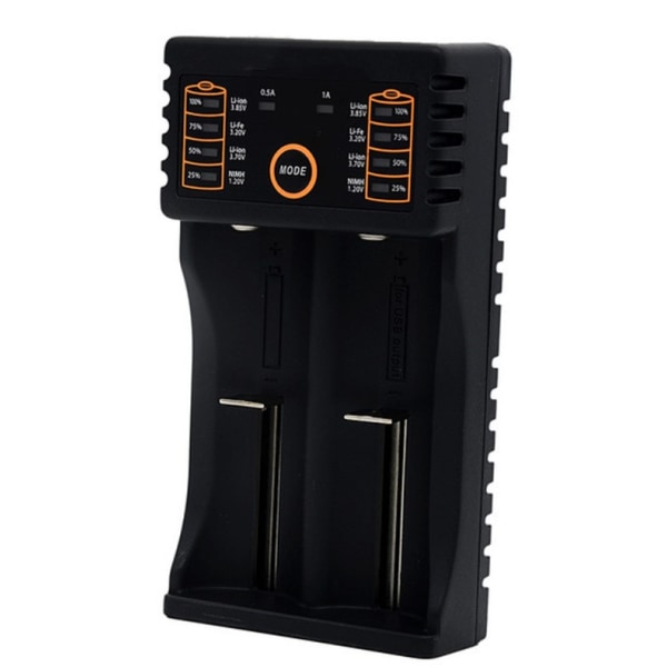 USB-batterioplader, 2 slots oplader lii-202 18650 26650 16340 14500 batterioplader lii-202 18650 266