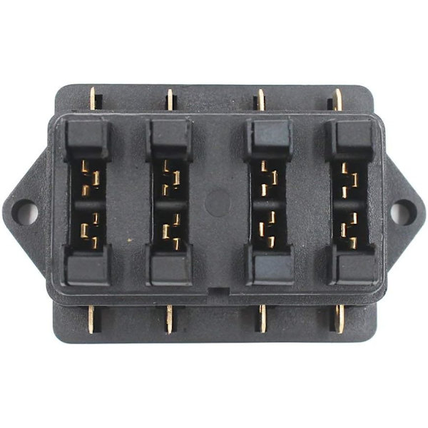 32V 40A 4-vejs standard sikringsboks, vandtæt 6,3 mm sikringsboksholder, med 10 stk. løse bladføringer (3A 5