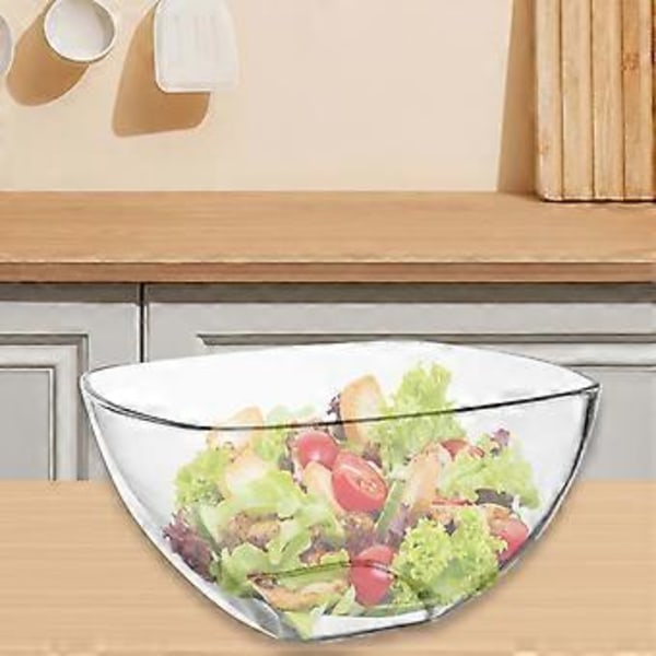 Salatskål Serveringsskål Akryl Gennemsigtig Blandeskål Letvægts Serveringsfad Snackskål Slikskål til Begivenheder Bar Bryllup (18cmx9.9cm)