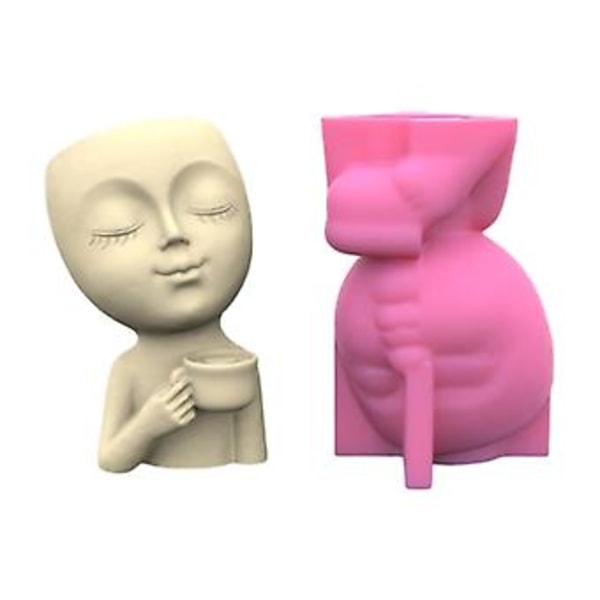 Succulenter Blomsterpotte Resin Silikoneform Egnet til DIY Haveblomsterpotte