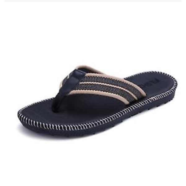 Modetrendiga Flip Flops för Herr och Dam - Hemtofflor, Halksäkra Strandtofflor, Snygga Studenttofflor med Spänne, Utomhustofflor (39 svart)