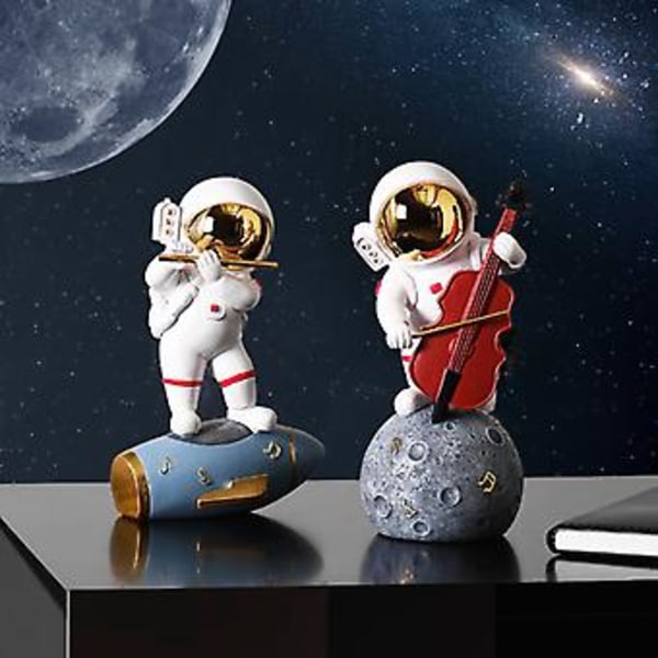 Band Astronaut Astronaut Prydnad Grossist Vardagsrum Skrivbords Hem Prydnad Liten Prydnad Present Guld - Meditation Astronaut