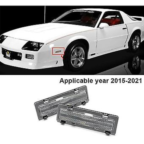 1 par Front Sidomarkörlampa för Chevy Camaro 1982-1992 LED Sidomarkering Blinkerslampa