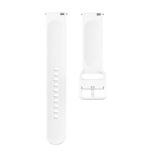 23mm Färgad Spänne Silikon Armband Klockband för Fitbit Versa 2 / Versa / Versa Lite / Blaze, Storlek: S (Vit)