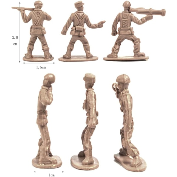 360 st militära actionfigurer set, plastarmé leksakssoldater S