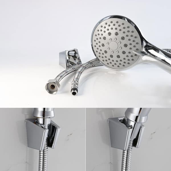 Silver Duschhuvudshållare, Duschhuvudshållare, Väggmonterad Visning