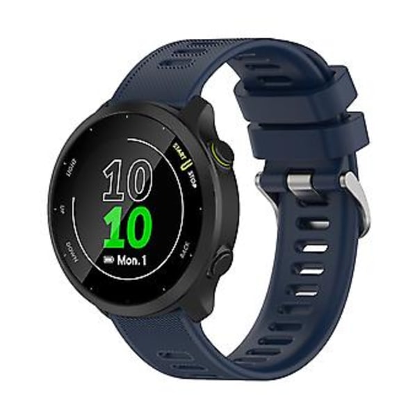 Garmin Forerunner 158 / 55:lle tarkoitettu twill-silikoniranneke (Keskiyön sininen)