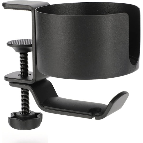2 i 1 Hörlursstativ Mugghållare, 360° Rotation Hörlursgalge, Aluminium Gaming Headset Hållare Ea