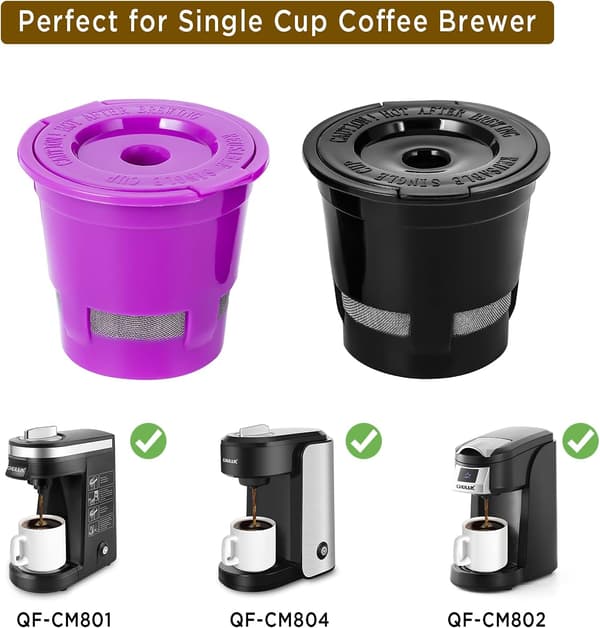 Sæt med 4 genanvendelige mesh-kaffekopper til Keurig 1.0-brygger, Univers