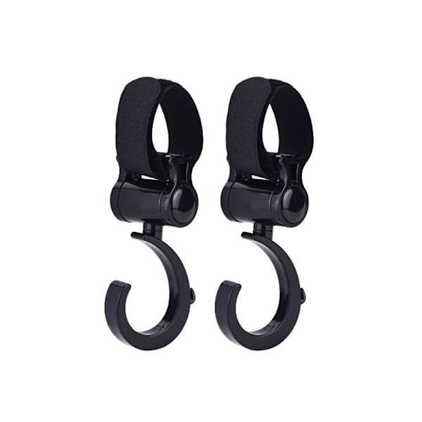 2 stk Baby Hanger Baby Bag Stroller Hooks Vogn Roterer 360 Grader B