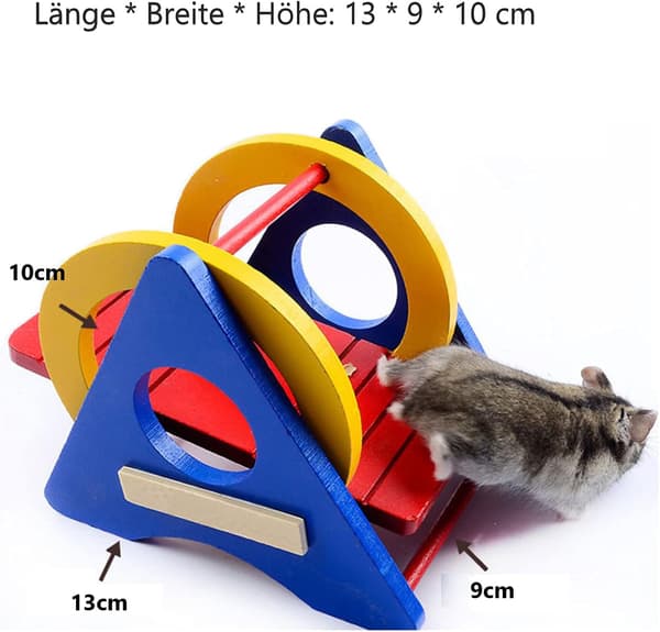 Hamster tilbehør - Regnbue legetøj - Gynge - Øg glæden ved livet