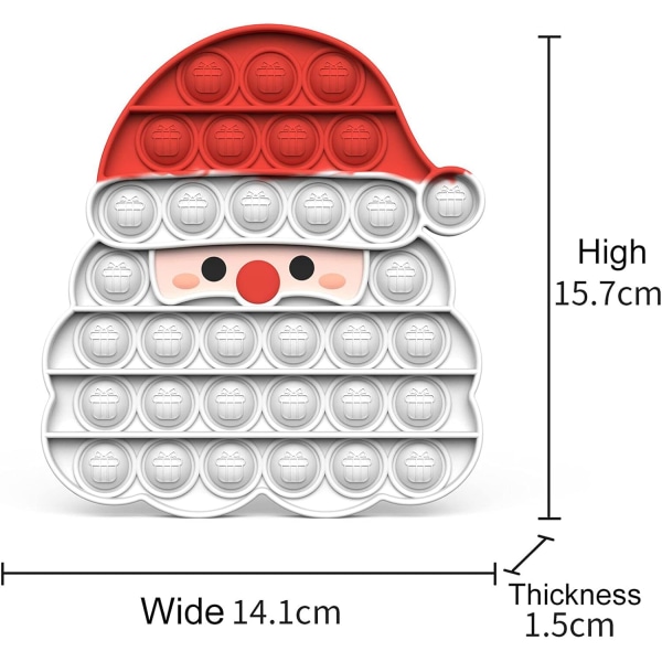 3 st julpop leksaker tryck på den bubbla sensoriska fidgets leksak, Chris