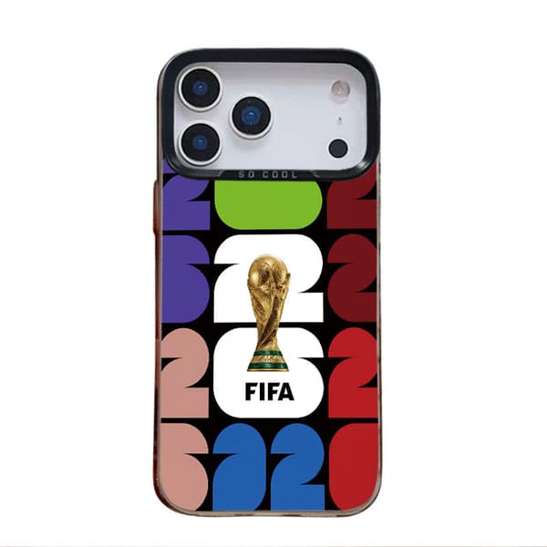 2026 World Cup Mobilskal, Kompatibel med iPhone 16 - Svart