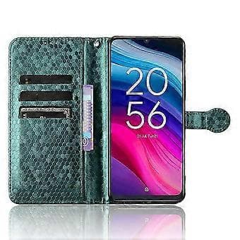 Honeycomb Dot Textur Läder Telefonfodral (För TCL 50 5G Grön)