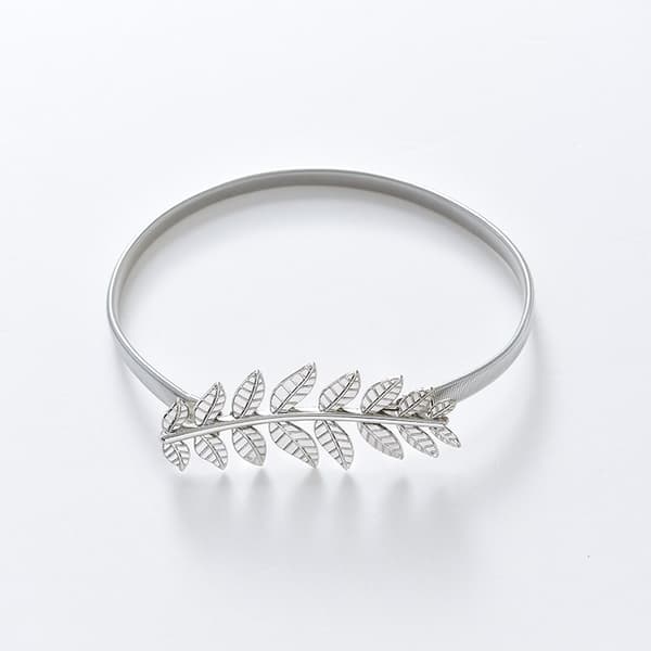 2-delad blad design i guld och silver, enkel och elegant, med
