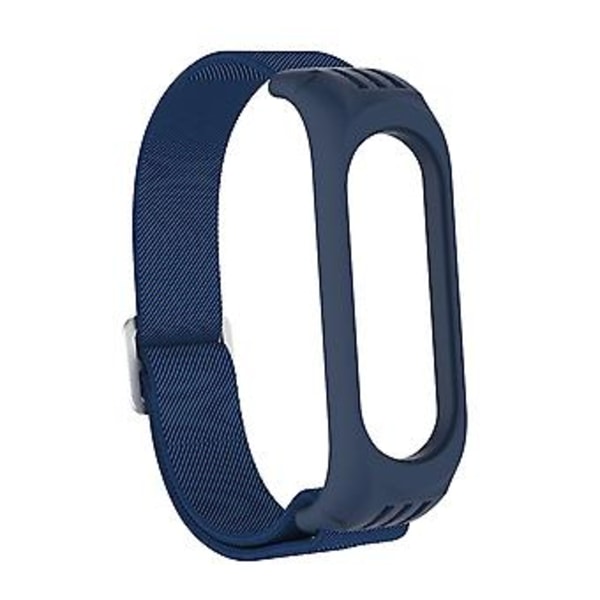 Til Xiaomi Mi Band 3 / 4 / 5 Twill 8-formet Spænde Urrem (Kold Blå)