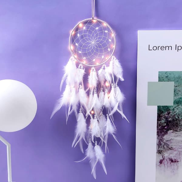 LED Drømmefanger, Håndlavet Drømmefanger Lysende Drømmefanger