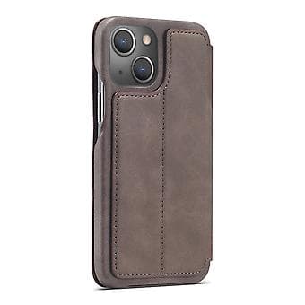 LC Ancient Series Læder Telefonetui Til iPhone 15 Plus (Kaffe)