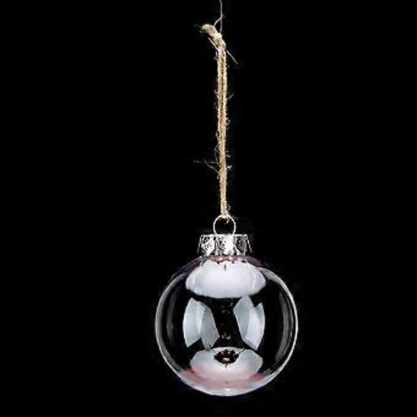 5 st Julgranshänge Transparent Plast Julkula Festdekorationer Ornament 6cm