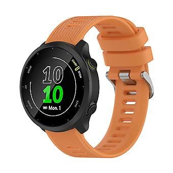 Til Garmin Forerunner 158 / 55 Twill Silikon Urrem (Orange)