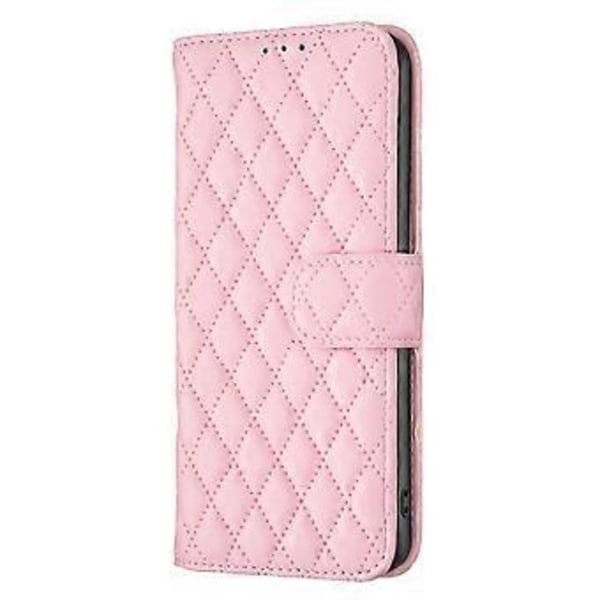 Läderfodral med rutnätmönster för Oppo A78 4G - Plånboksfodral, Stativ, Flip-skydd