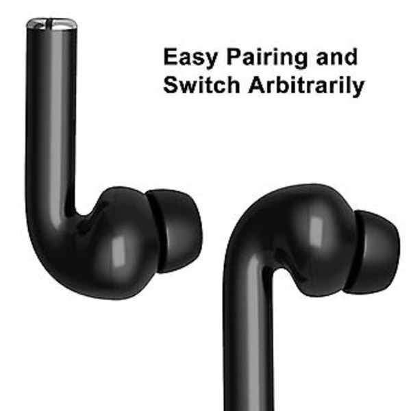 TWS Bluetooth 5.0 Hörlurar Trådlösa Hörlurar Stereo Hörlurar För Android iPhone (Svart)