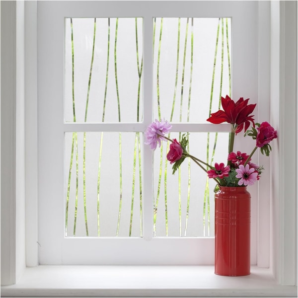 (45x300cm) Static Window Film - Frosted Blackout Film, Self-Adhesive, Anti UV, Decorative Film for B