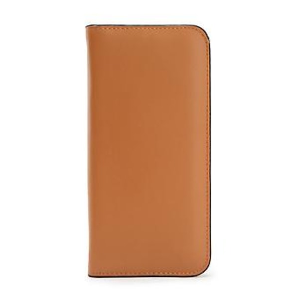 Magnetiskt Spänne Bifold Lång Plånbok Multifunktionell och Portabel för Resor (Brun)