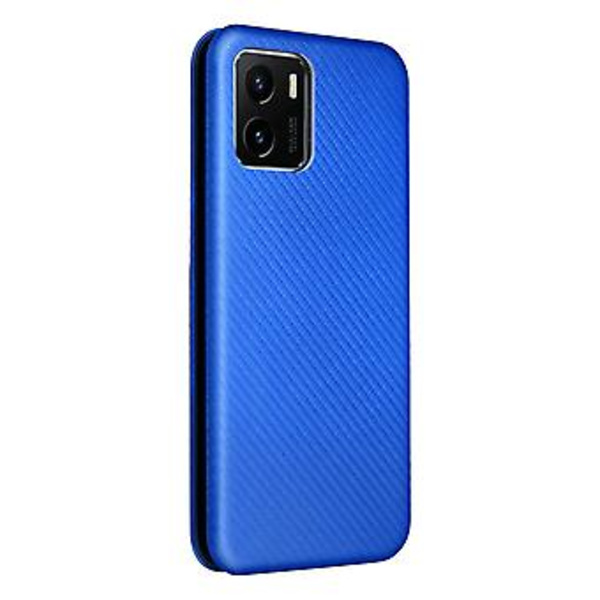 Carbon Fiber Tekstur Magnetisk PU-etui til vivo Y15s / Y15a