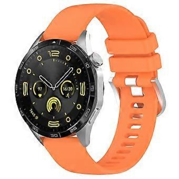 22MM Egnet til Huawei Watch GT5 silikonerem Pro glat rem (Rød)