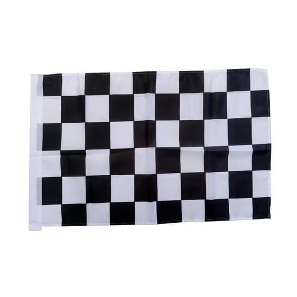 Sort-hvid ternet flag - 96x64 cm - Ternet flag - Auto