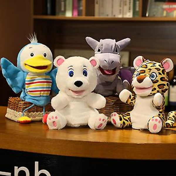 Plushdjur Handdockor Leksaker Rollspel Leksaker Dockor för Barn Berättande Fantasifullt Lek Lär Förskolebarn (björn)