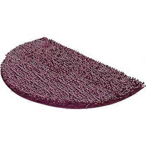 Badrumsmatta 20\"x13\" Halvrund Badrumsmatta Matta Halksäker Vattenabsorberande Snabbtorkande Badrumsmatta för Badrumsgolv Toalett Dusch Lila