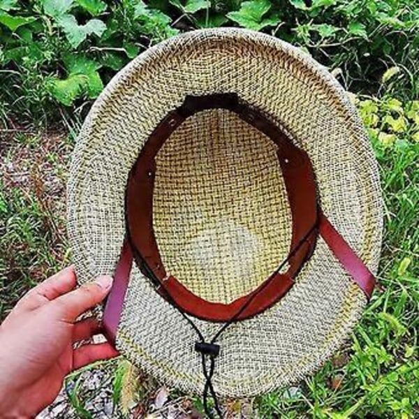 Pith Cosplay Hatt Handgjord Stråhatt Elegant Solhatt Överraskningspresent till Flickvän för Semestrar Fransk Stil Ljusgul (Ljusgul)