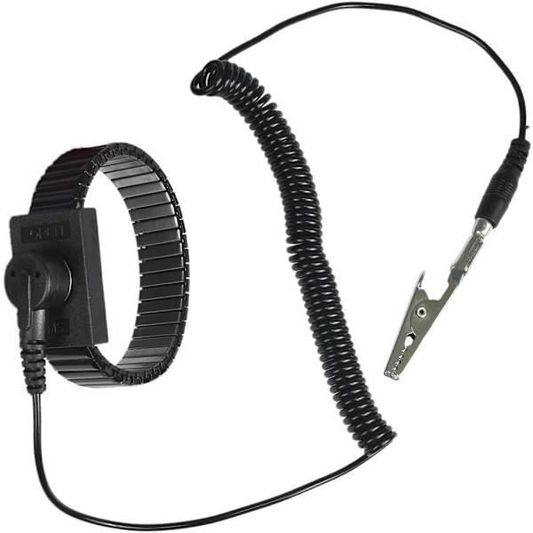 Antistatiska handledsband (Snap-10MM), Antistatiskt justerbart belagt metallhandledsband med jordning ES