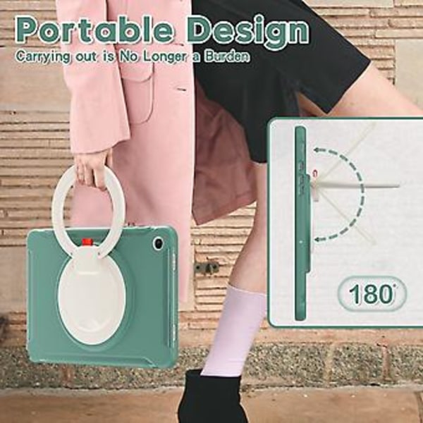 TPU + PC Skyddande Tabletfodral För Samsung Galaxy Tab A9+ (Smaragdgrön)