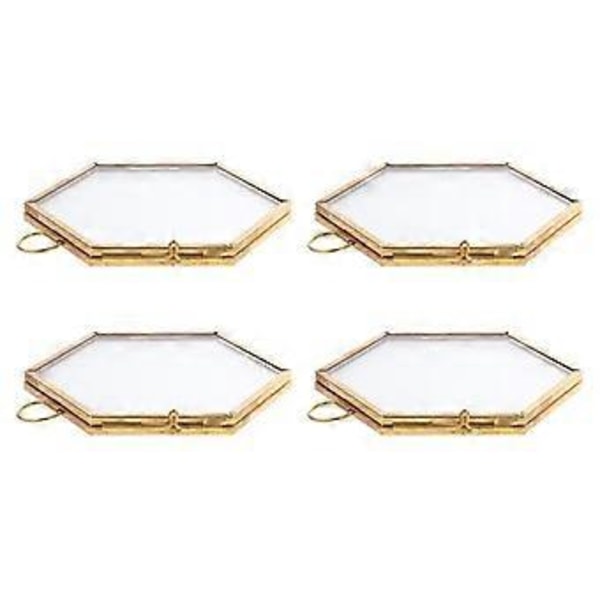 4 st Nordisk Hängande Fotoram Glas Metall Porträttram Bröllopsmaterial