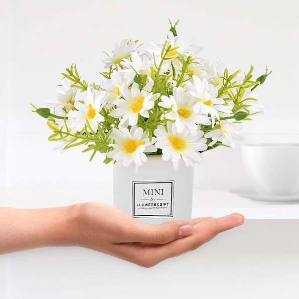 Konstgjorda blommor, prästkrageblomma med sidenliknande prästkrage