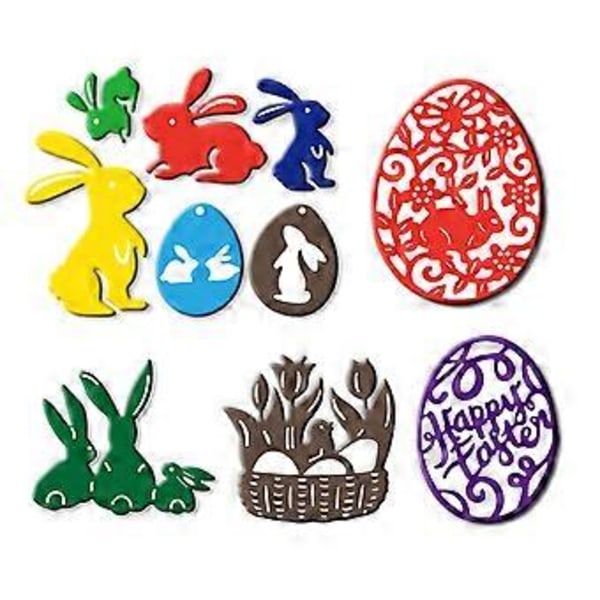 Påskehare Æg Metal Skæreforme Stencil DIY Scrapbooking Album Papir Kort Skabelon Form Prægning Håndværk