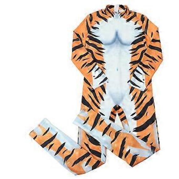1 stk. Halloween Cosplay Tætsiddende Langærmet Jumpsuit Halloween Kostume Cosplay Body Suit Halloween Sceneoptræden Jumpsuit til Kvinder (M Sort, Orange)
