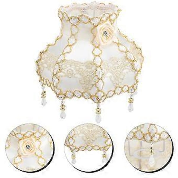  Европыкий стиль Lampskärm Tofs Pärla Lampskärm E27 Tyg Konst Lampskärm Dekoration