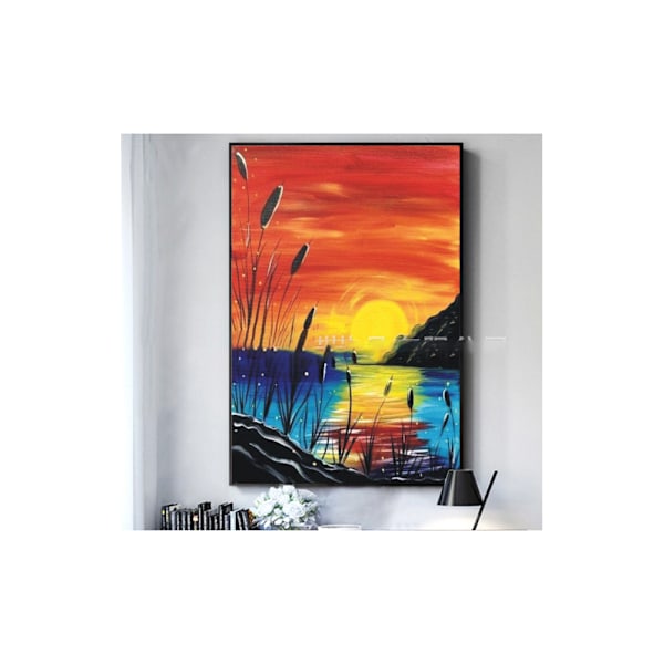 (30x40cm)X0144 D timanttimaalaus merimaisema täysi diamo
