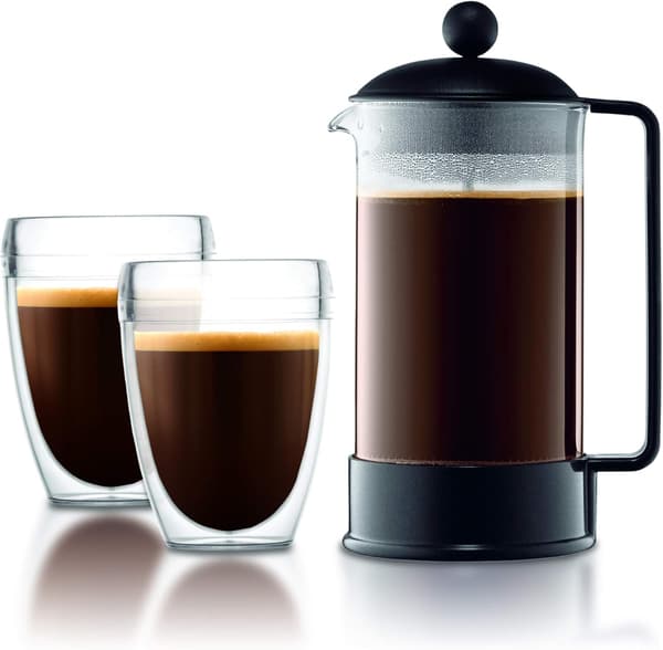 Fransk Press Kaffemaker - 3 Kopper - 0,35 L - Svart