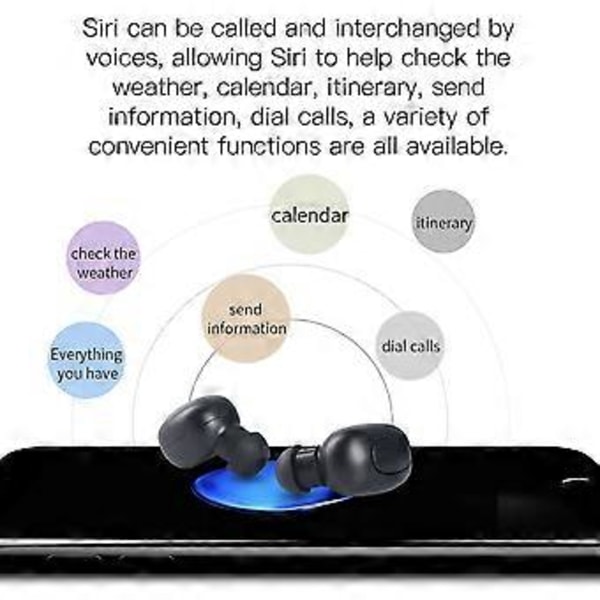 Bluedio TWS T-elf Langattomat Bluetooth-kuulokkeet (Musta)