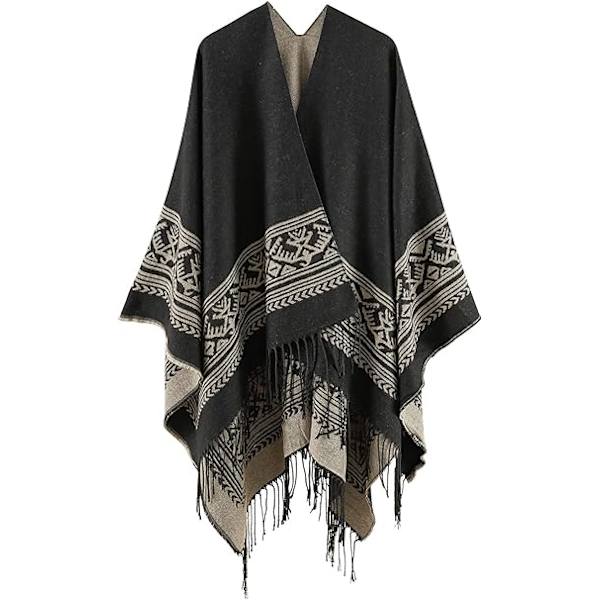 1 st elegant varm fyrkantig höst- och vinterkappa sjal khaki