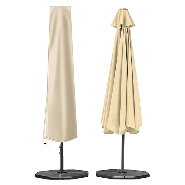 (190×30×50cm,Beige) Parasol Cover,Dobbelt Lag Parasol Cover Vandtæt