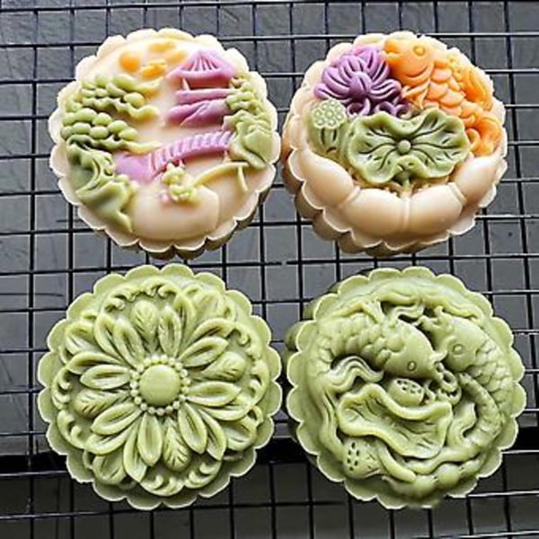 150g/200g Plast Mooncake Forme Månekage Form DIY Bage Køkken Tilbehør (150g)