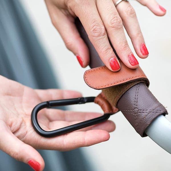 Vaunukoukut [4 kpl, 14,5 * 3 cm], Karabiner-klipsit ripustamiseen